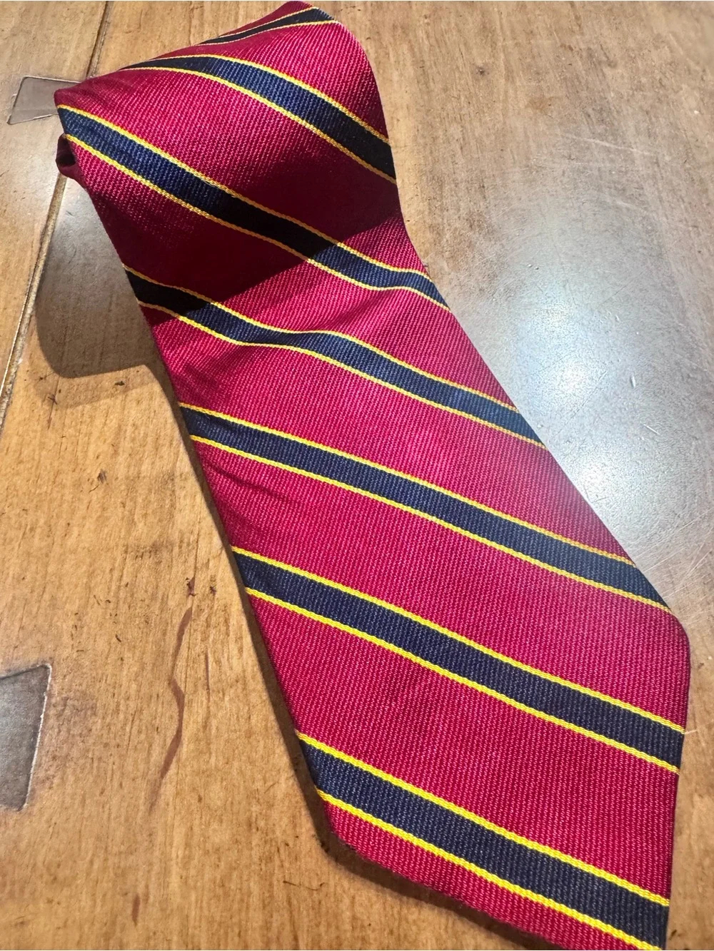 4 Brooks Brothers Striped Tie Set — Green, Navy, Burgundy, Navy